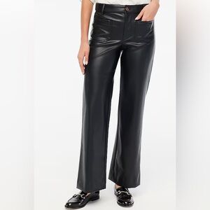 Jcrew Lizzie high-rise patch-pocket faux-leather pant